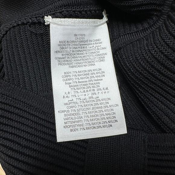 Herve Leger NWT Strappy Bra Mini Bodycon Dress Black Size L Cutout Ribbed Knit - Picture 9 of 14